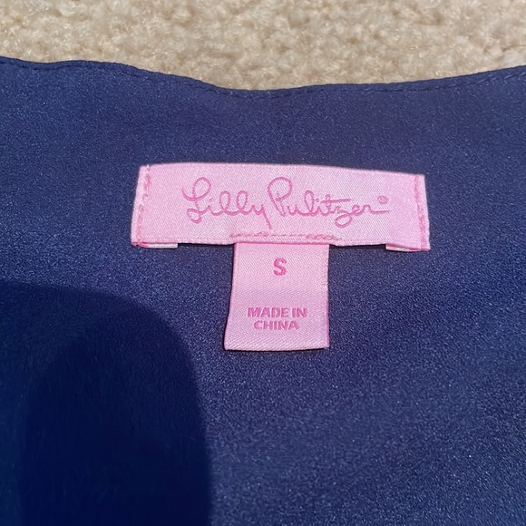 Lilly Pulitzer Navy blue with navy sequins and flared arms - Picture 4 of 5